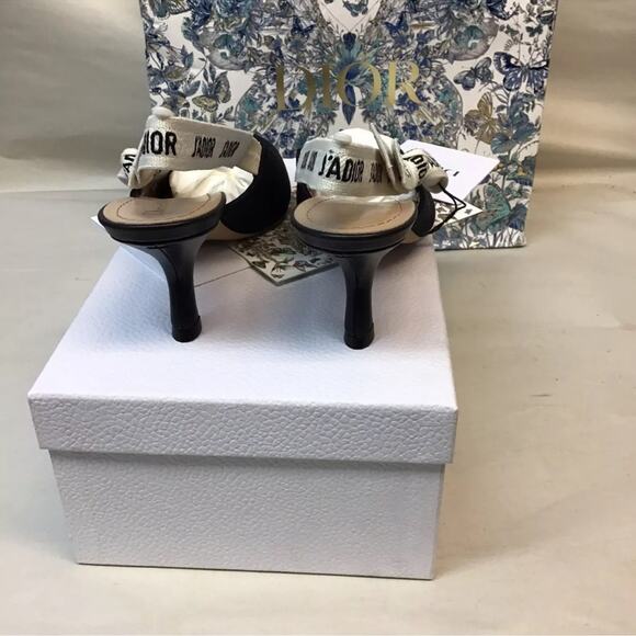 Dior J'adior Jadior Black Slingback Sling Sandal Heel Pump 38.5 new in box - Picture 4 of 5